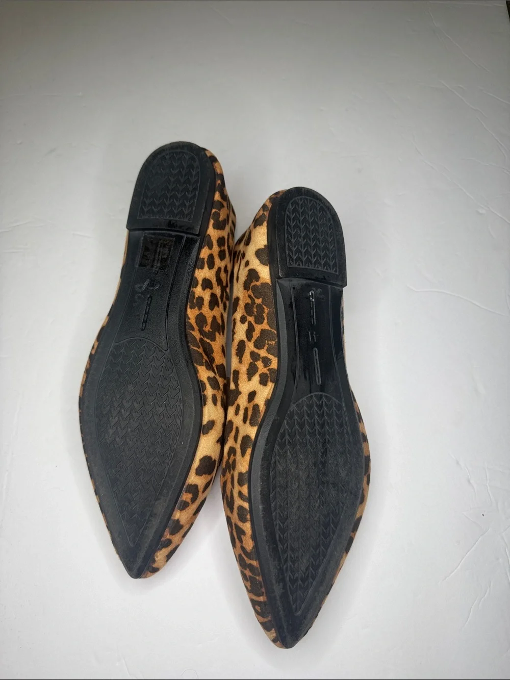 Leopard Print Office Teaching Pointed Toe Flats
